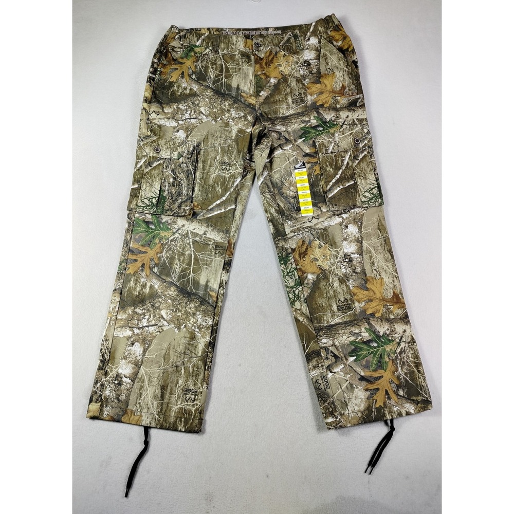 Realtree‎ Edge Cargo Pants Mens 40x32 XL Brown Camo Stretch Hunting Workwear